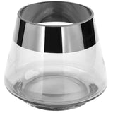 Fink Teelichthalter Jona transparent Glas Höhe 13 cm
