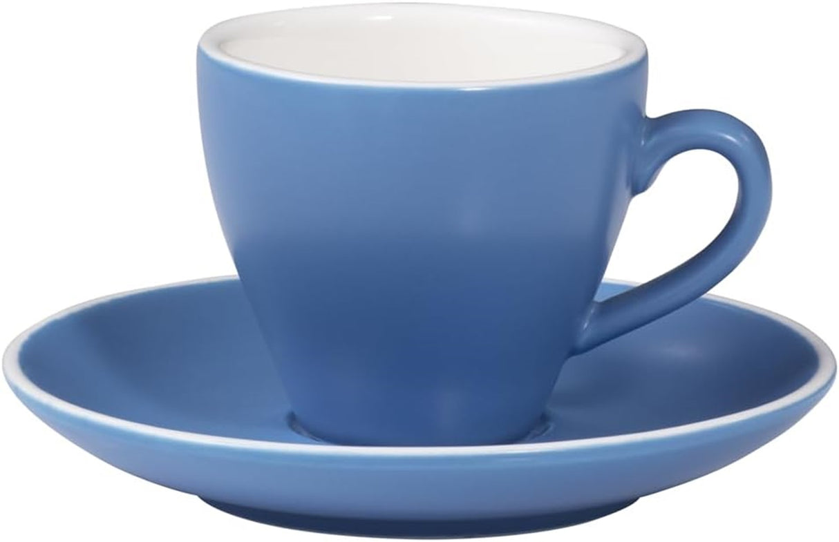Terra Home 4er Espressotassen-Set, Blau matt