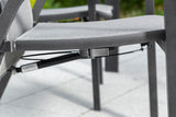 Merxx Gartensessel San Remo verstellbar Aluminium, Textil graphit, grau 77 cm x 58 cm x 111 cm