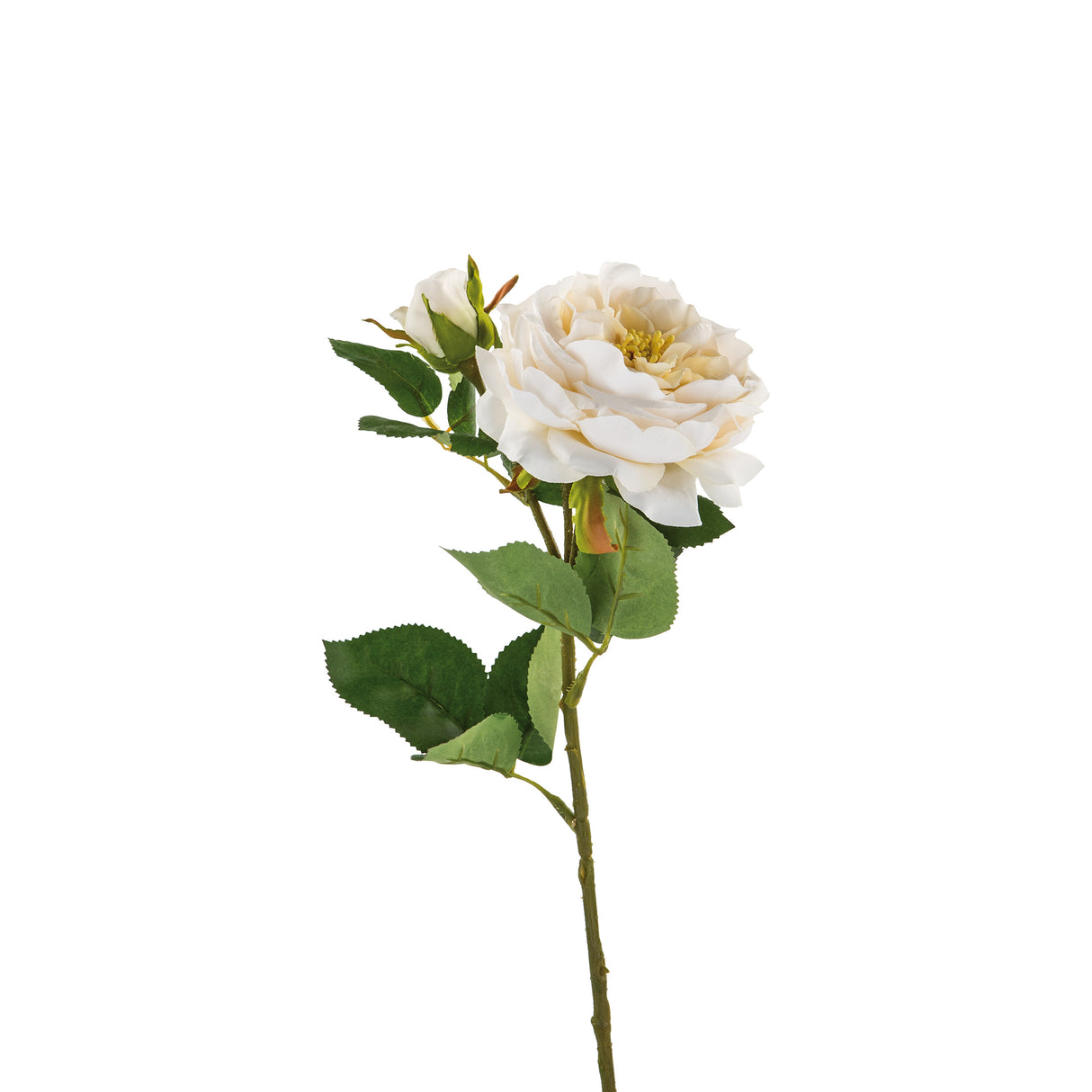 Fink Kunstblume Rosenzweig ivory Kunstfasern Höhe 56 cm