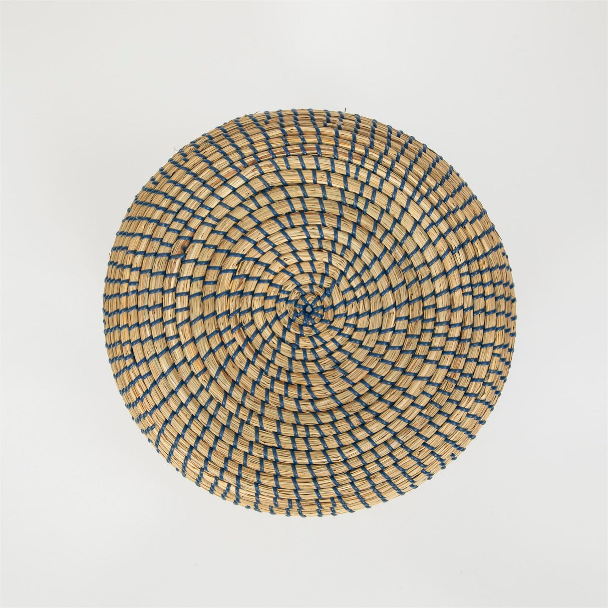Terra Home Seegras Korbset Rattan Ø42 und Ø34 navy blau weiß
