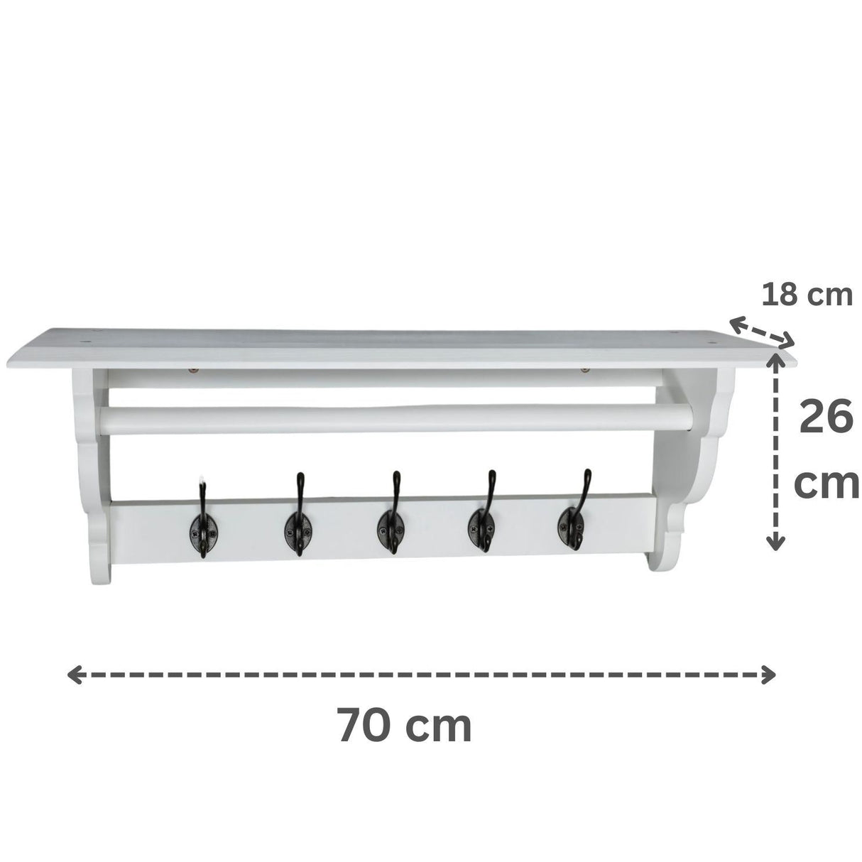 Terra Home Garderobenleiste Findla, mit 5 Haken