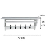 Terra Home Garderobenleiste Findla, mit 5 Haken