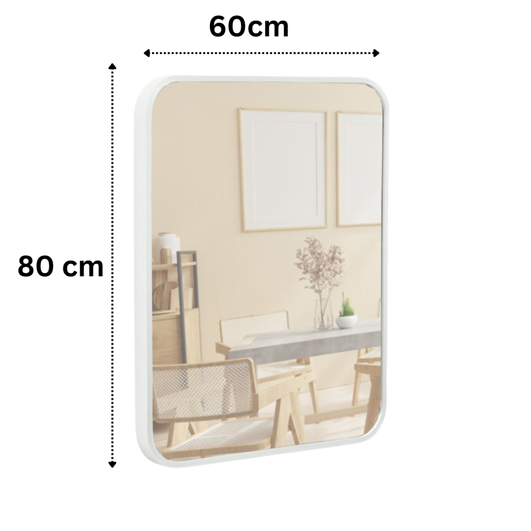 Terra Home Wandspiegel 60x80 weiß Metallrahmen