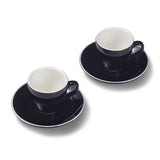 Terra Home 2er Espressotassen-Set, Schwarz glossy
