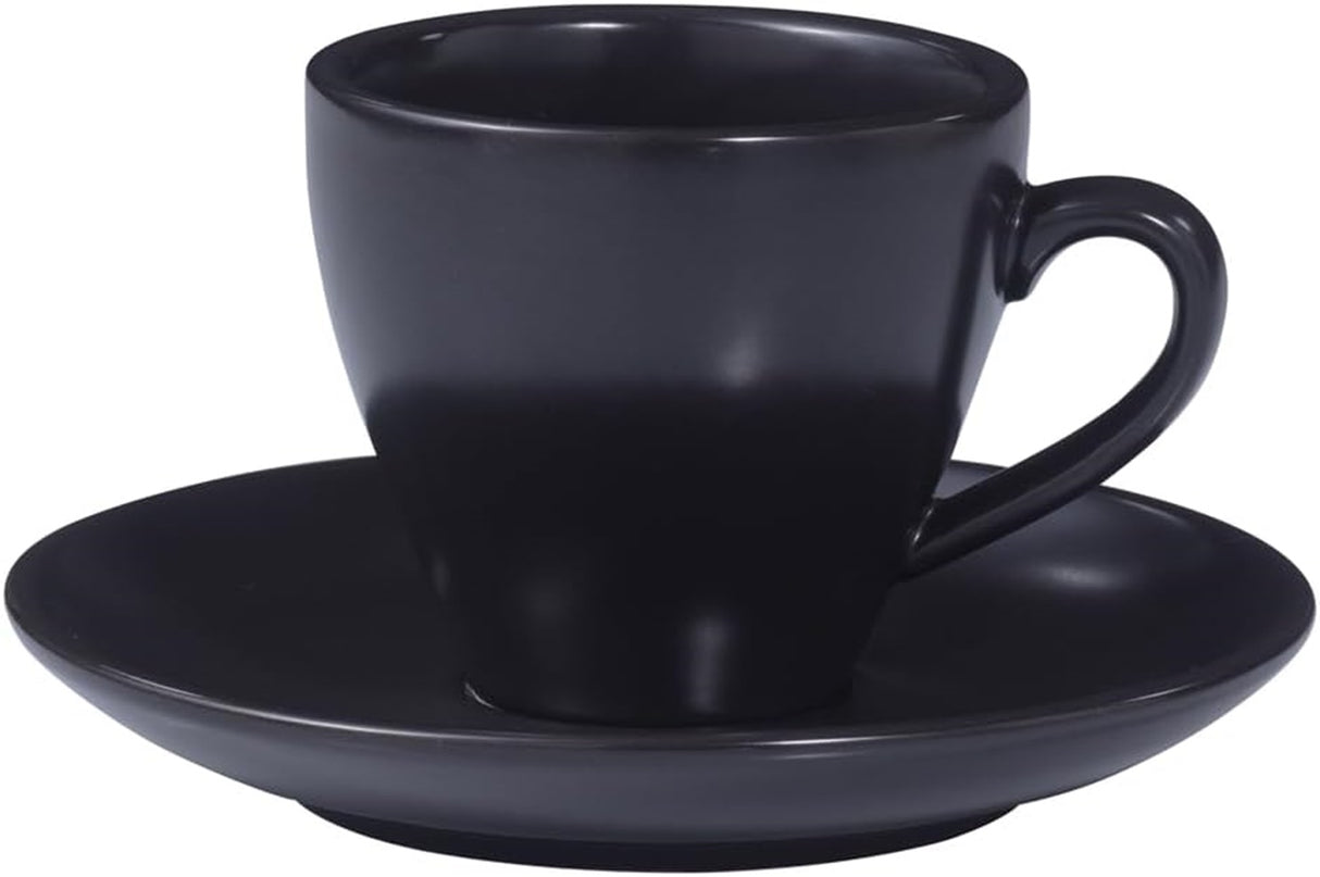 Terra Home 4er Espressotassen-Set, Schwarz matt komplett