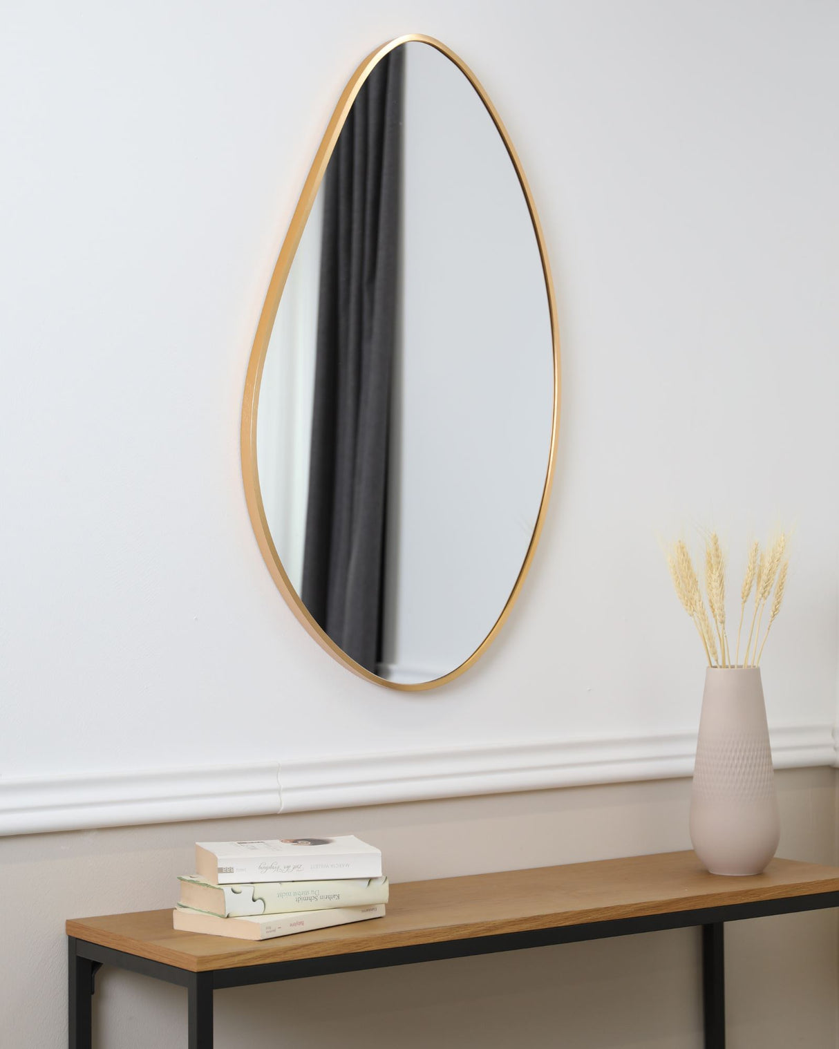 Terra Home Wandspiegel 46x82 gold asymmetrisch Alurahmen