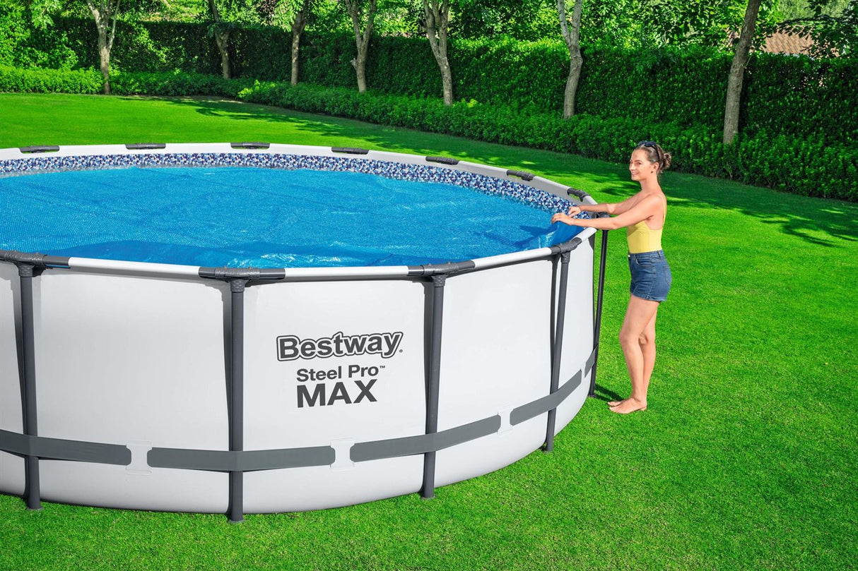 Bestway Flowclear PE-Solarabdeckplane Ø 356 cm, blau, rund