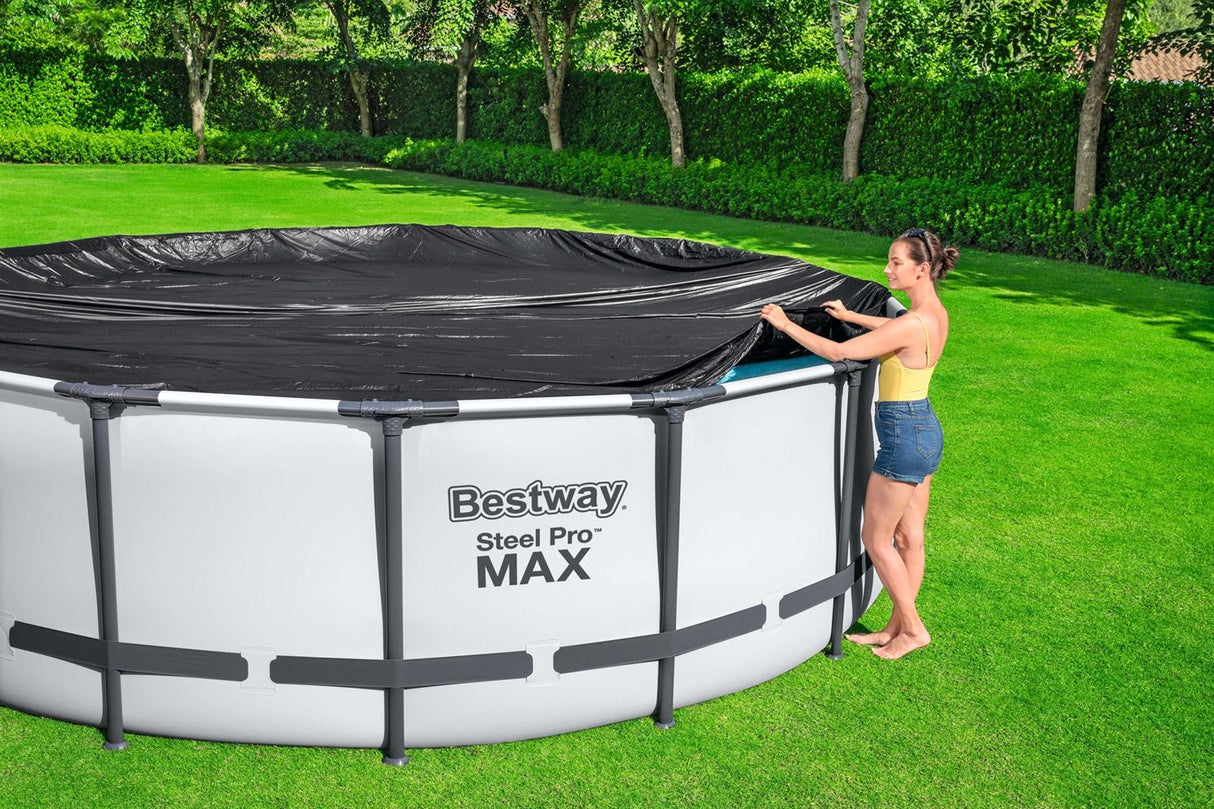 Bestway Flowclear PE-Solarabdeckplane Ø 356 cm, blau, rund
