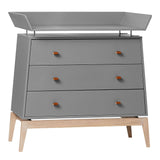 Leander Wickelaufsatz für Luna Kommode Grau 72 cm x 99 cm x 12 cm