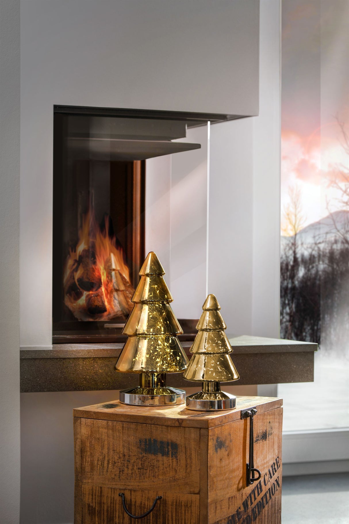 Sompex LED Dekoleuchte Winterlight Batteriebetrieben rot 26cm Weihnachtsbaum
