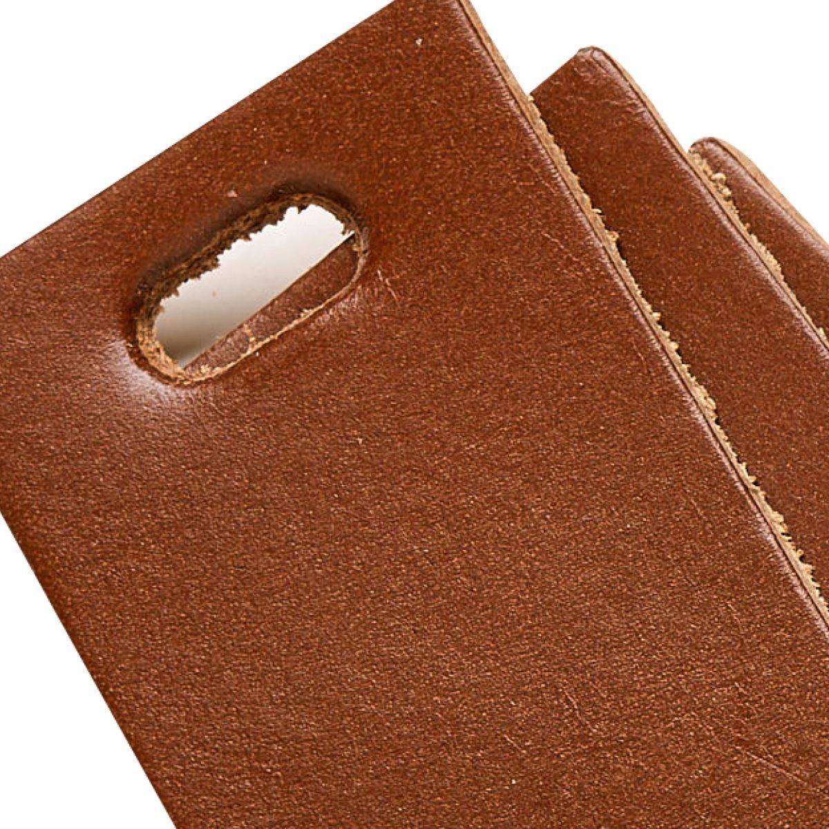 Leander Griffe, Leder, 6 Stück Braun 3,5 cm x 3 cm