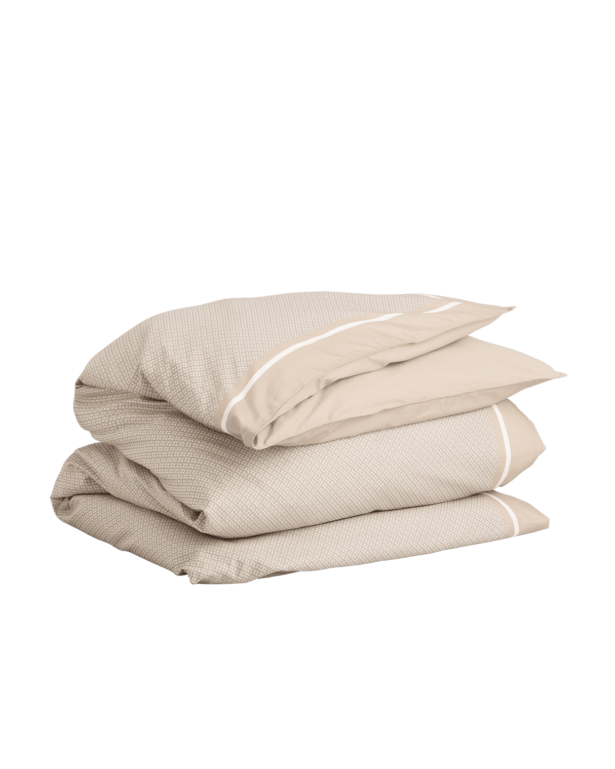 GANT Bettdeckenbezug Bettwäsche Border Monogram Dry Sand 135 x 200 cm