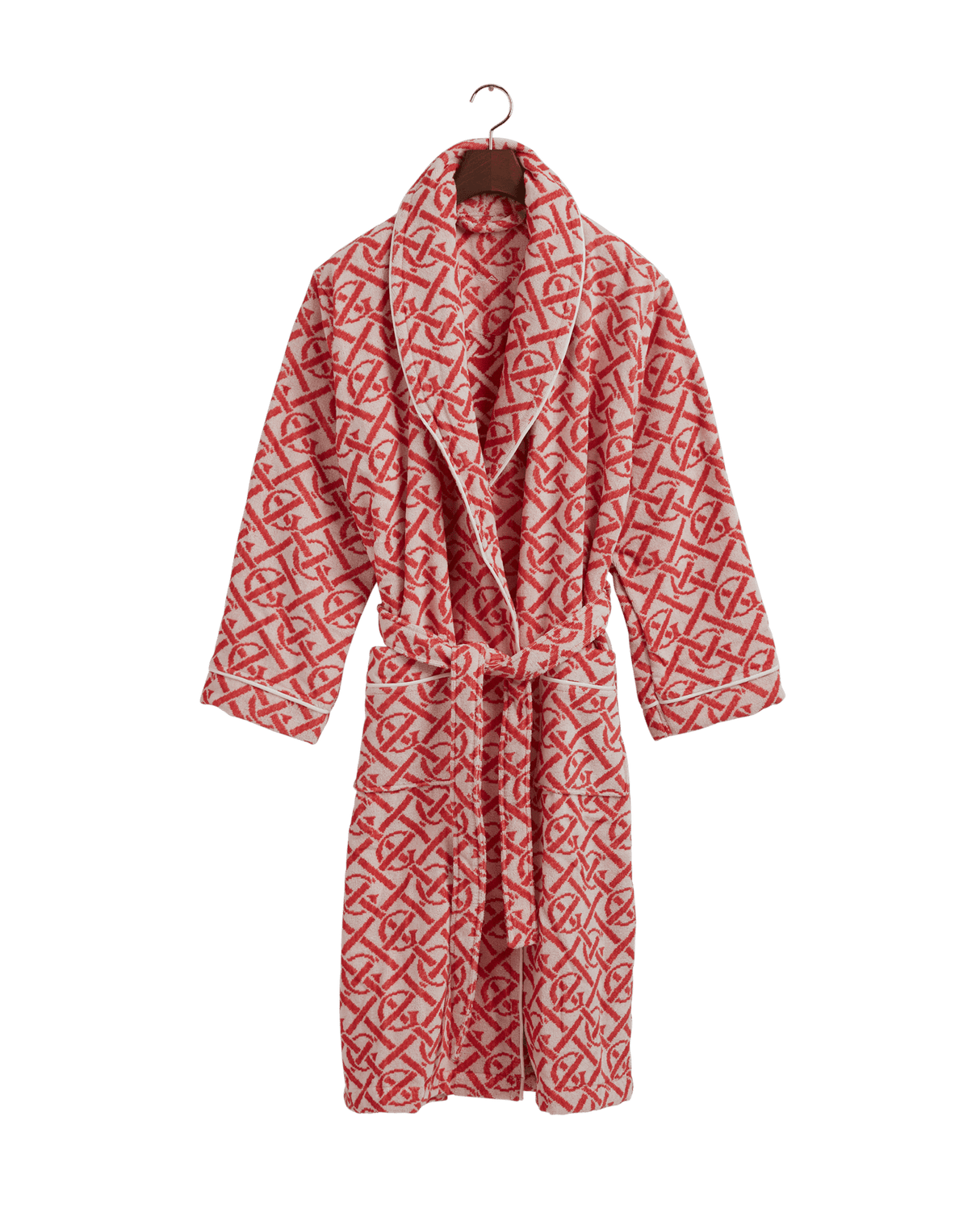 GANT Bademantel Monogram Warm Sienna Beige XL