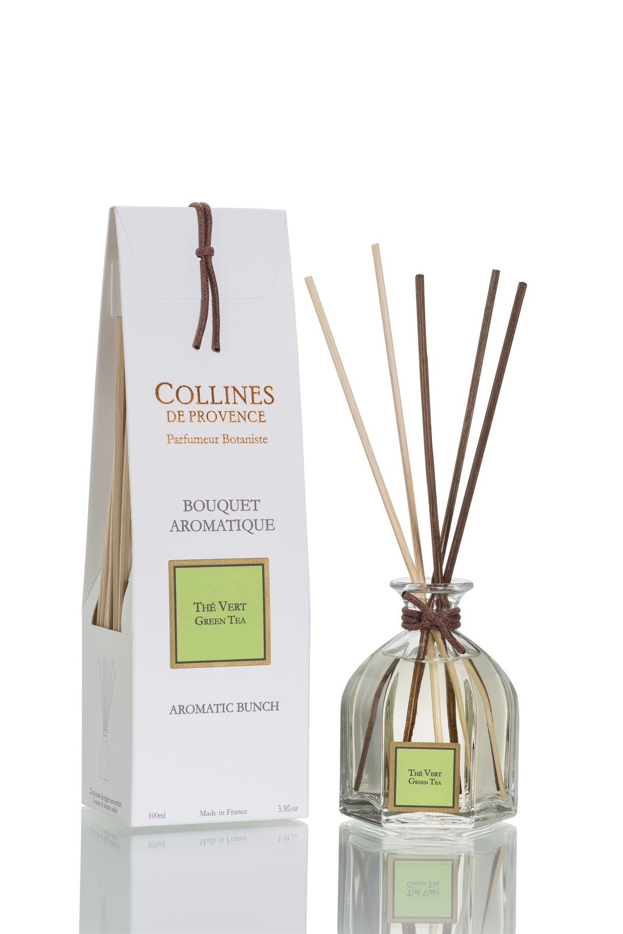 Collines de Provence Les Naturelles Stäbchen Raumduft 100ml Grüner Tee