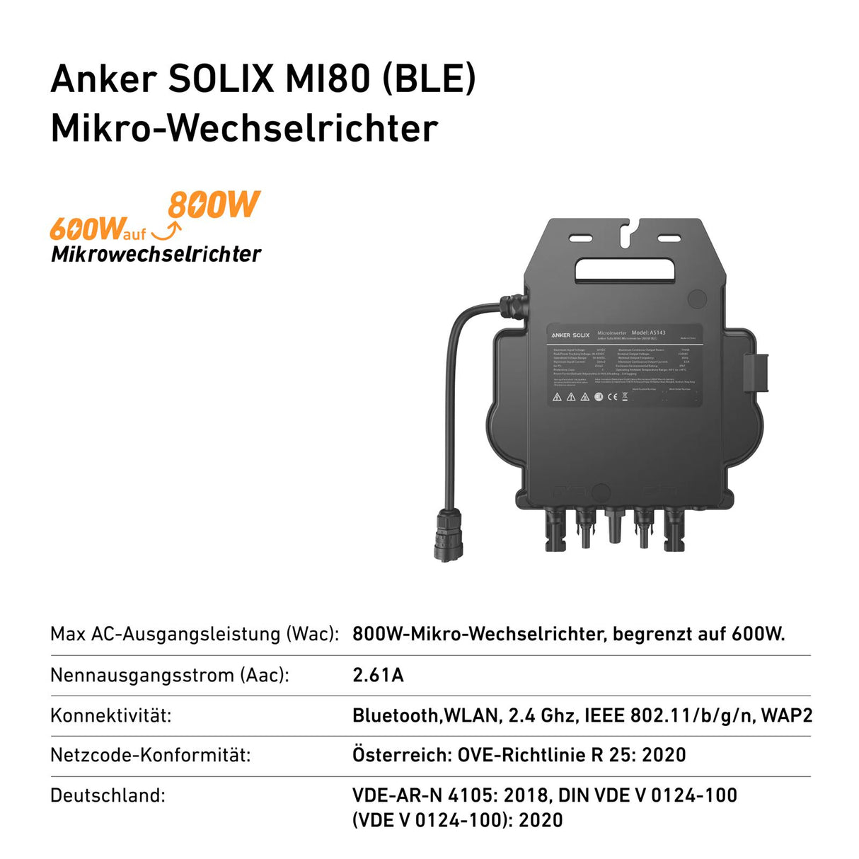 Anker SOLIX Balkonkraftwerk 2× RS40P Panel 445W, Mikro-Wechselrichter 600W/800W, Bodenhalterung-0% MwSt. (gem. § 12 Abs. 3 UStG)