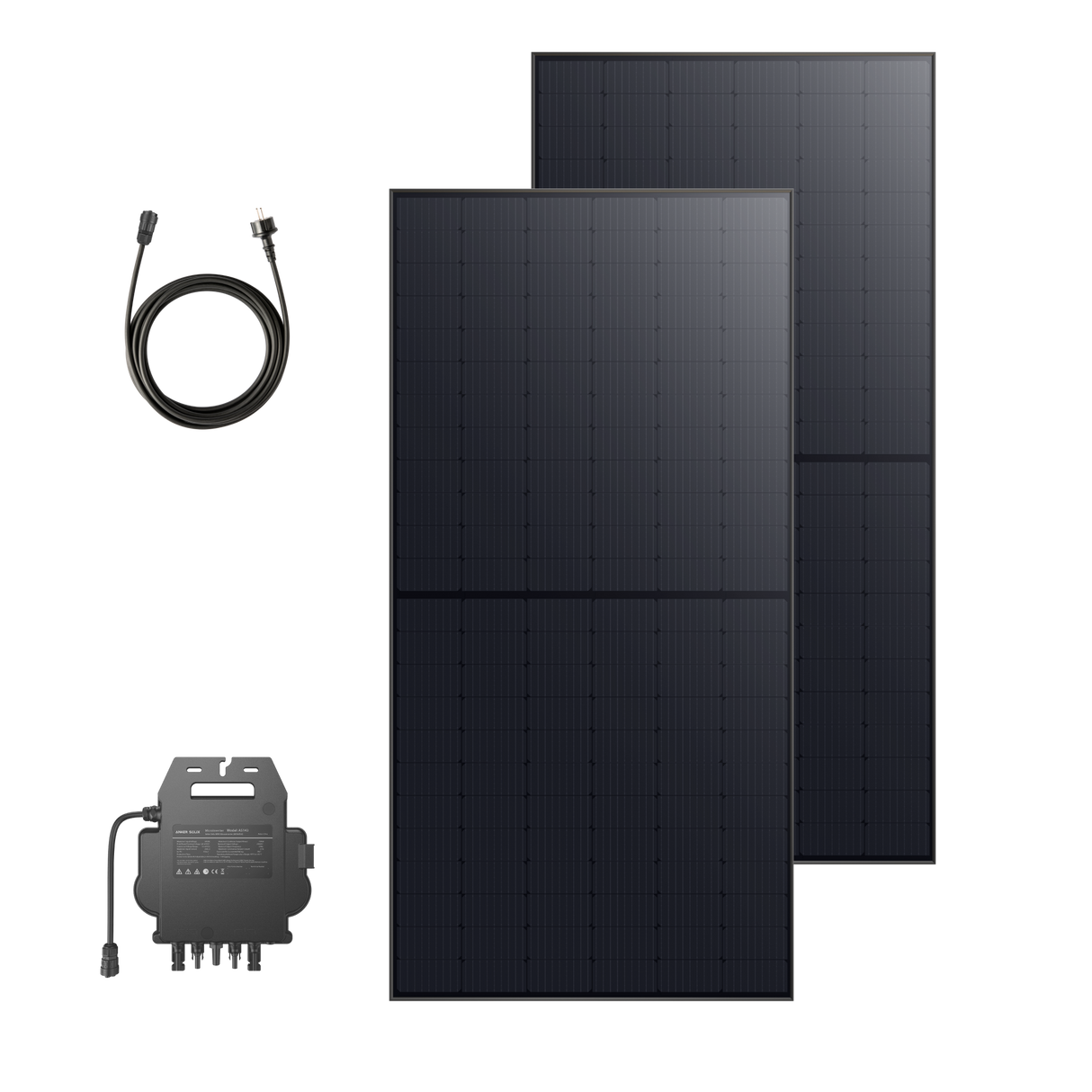 Anker SOLIX Balkonkraftwerk 2× RS50B Panel 540W, Mikro-Wechselrichter 600W/800W, ohne Halterung-0% MwSt. (gem. § 12 Abs. 3 UStG)