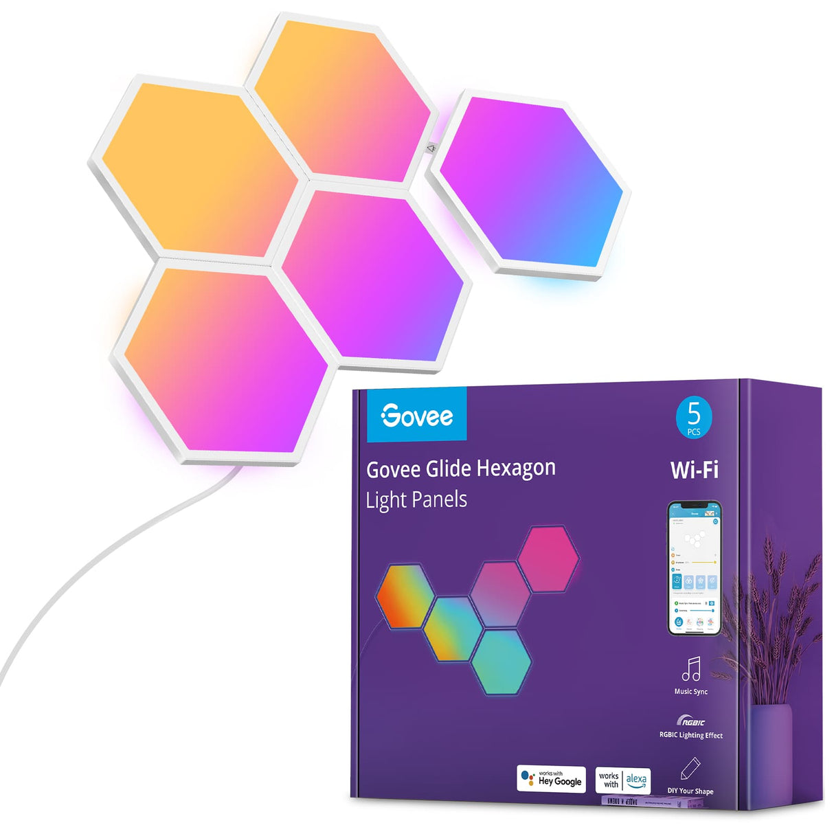 Govee - Glide Hexa Light Panels - 5 Stück