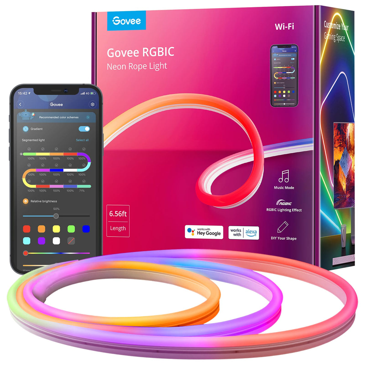 Govee - RGBIC Neon Rope Light - 2m