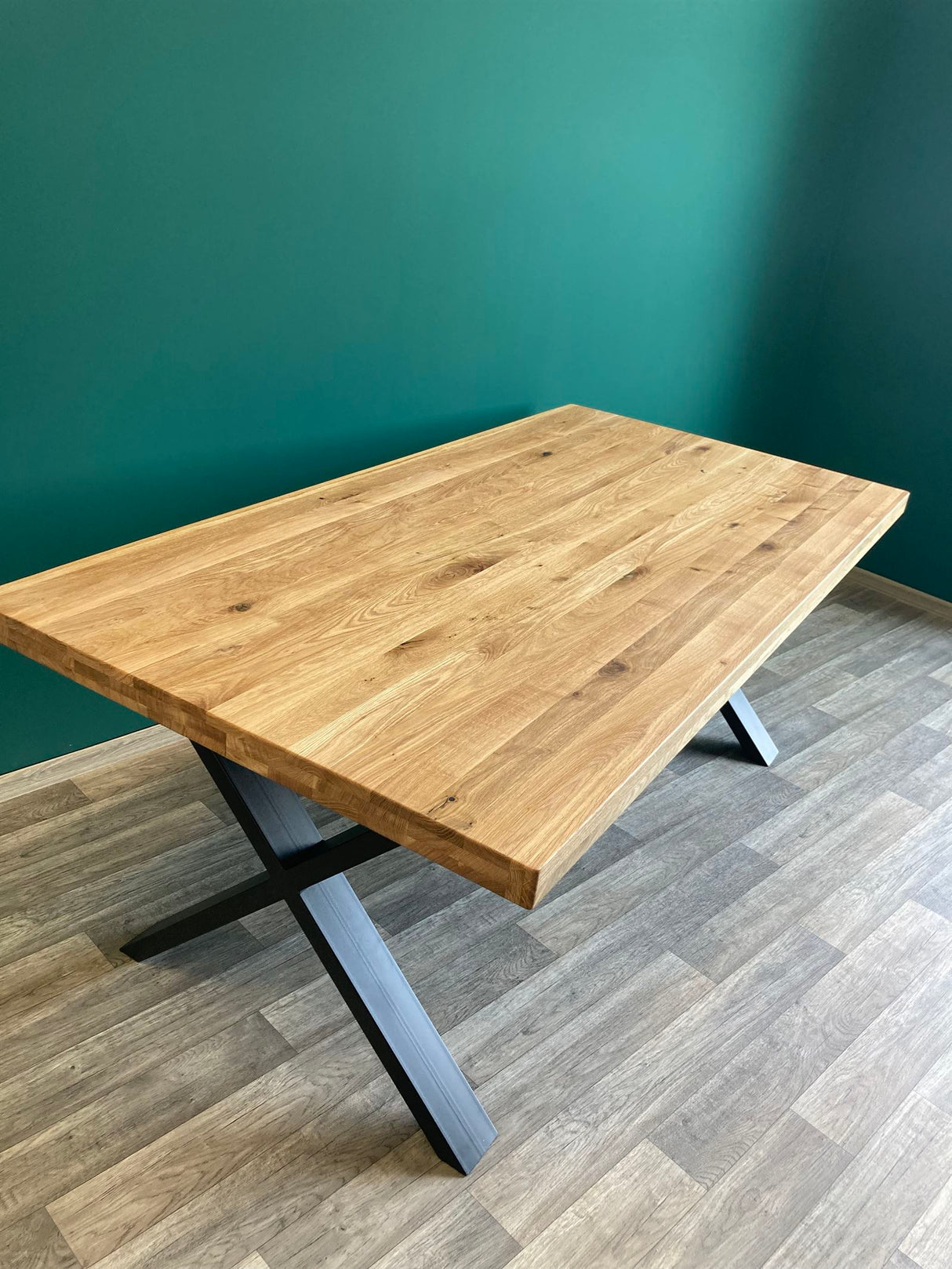 Villa Hauswerk Esszimmer-Tischplatte Esstisch Eichentisch 240x100cm (Gerade)