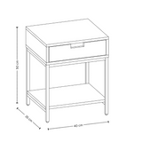 Terra Home Nachttisch Juna, Grau, 2er Set