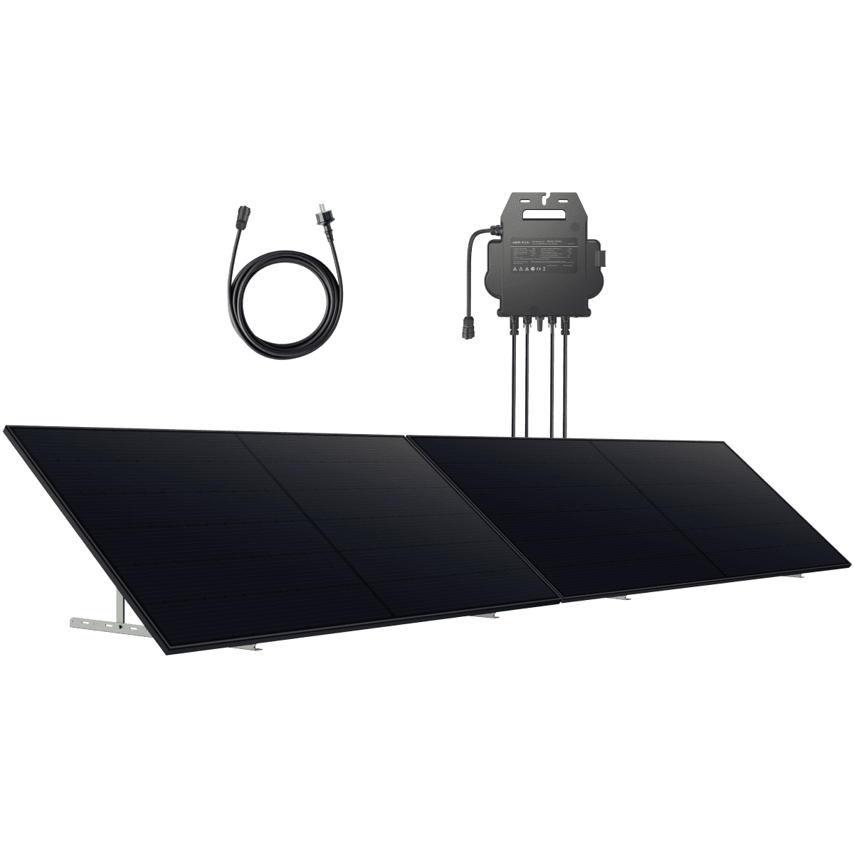 Anker SOLIX Balkonkraftwerk 2× RS50B Panel 540W, Mikro-Wechselrichter 600W/800W, Bodenhalterungen-0% MwSt. (gem. § 12 Abs. 3 UStG)