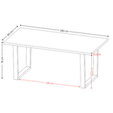 Terra Home Esstisch Sigurd 180 x 90 cm, gerade Kante