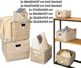 Terra Home Aufbewahrungskörbe 7 tlg Set Seegras weiß