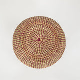 Terra Home Seegras Korbset Rattan Ø42 und Ø 34 rot orange weiß