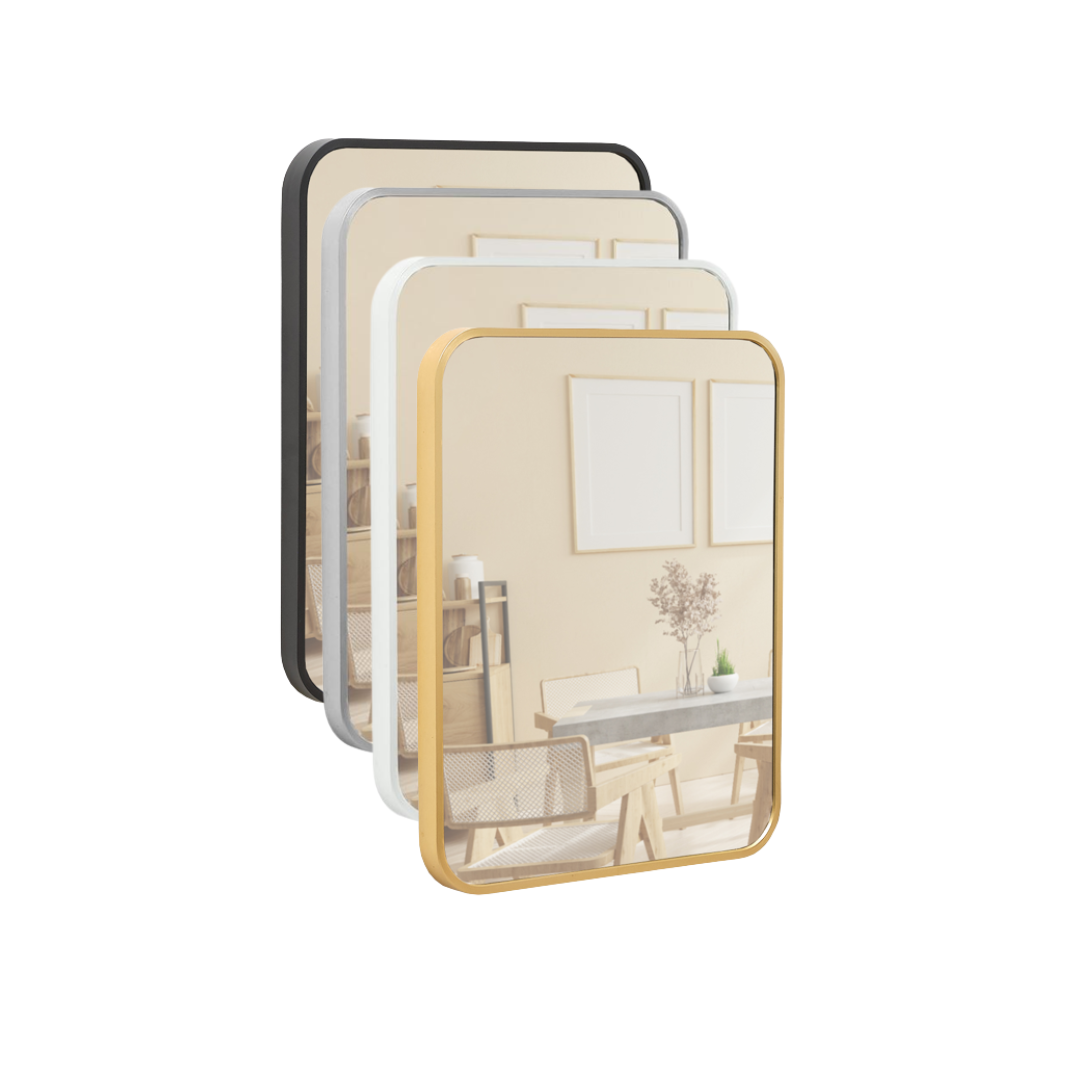 Terra Home Wandspiegel 40x50 weiß Metallrahmen