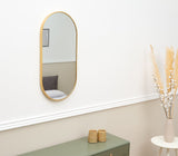 Terra Home Wandspiegel 80x40 gold Metallrahmen