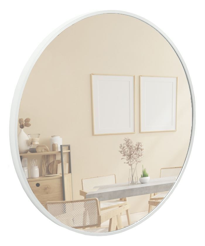 Terra Home Wandspiegel rund 60x60 weiß Metallrahmen
