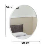 Terra Home Wandspiegel rund 60x60 weiß Metallrahmen
