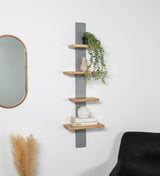 Terra Home Wandregal Esta, mit 4 Ablagen, Grau 112x33x15,5 cm